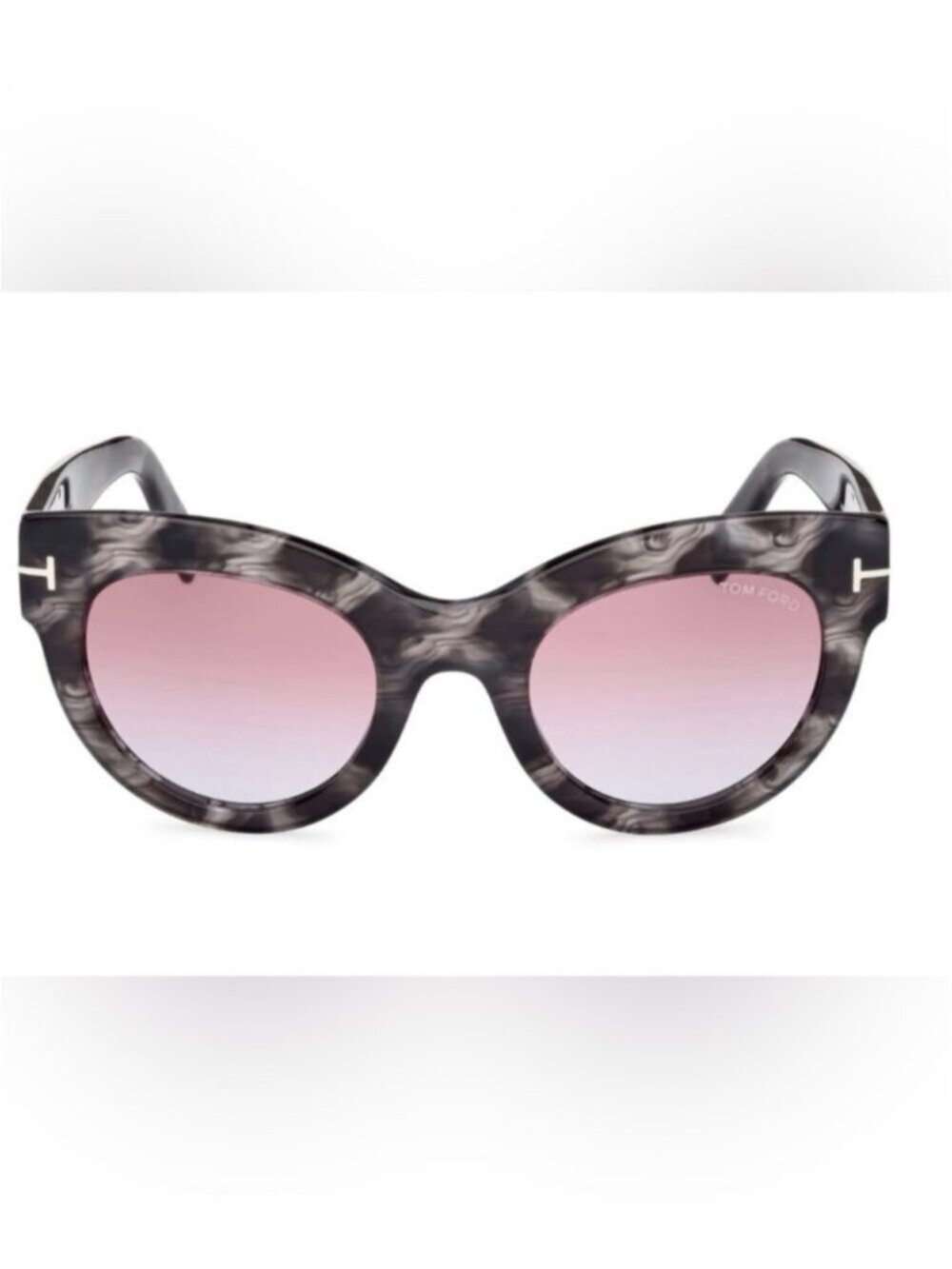 Tom Ford Lucilla 51mm Gradient Cat Eye Sunglasses Havana Purple